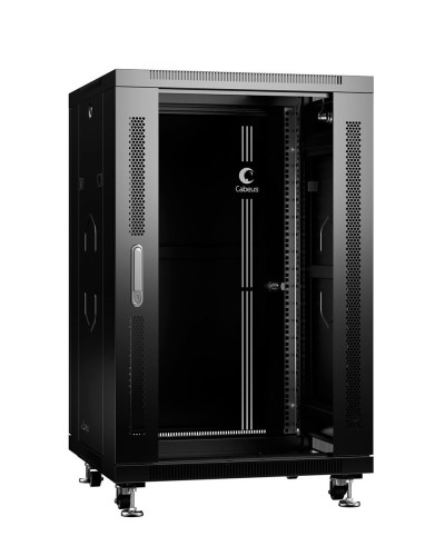 SH-05C-18U60/60-BK (8555c). Шкаф телекоммуникационный 19 напольный 18U. CABEUS в Великом Новгороде