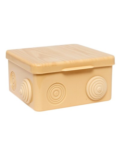 КМР-030-014 с крышкой (100х100х55) светлое дерево IP54 (plc-kmr-030-014-s). Коробка распределительная. EKF в Великом Новгороде