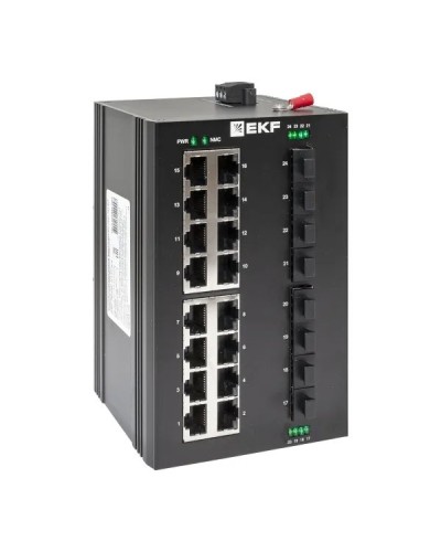 TSX-U-8GX/SFP-16GT. Промышленный неуправляемый коммутатор. EKF в Великом Новгороде