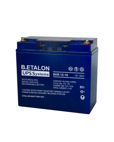 B.ETALON BHR 12-18. Аккумулятор герметичный свинцово-кислотный. ETALON в Великом Новгороде