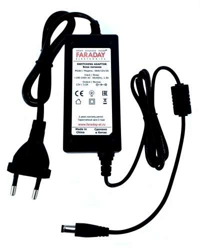 36W/12V/3A. Импульсный блок питания в пластиковом корпусе. FARADAY в Великом Новгороде