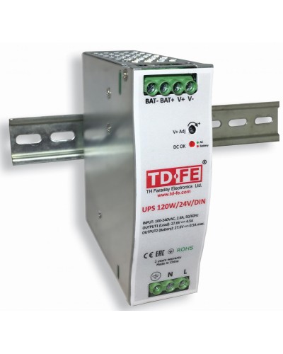 UPS 120W/24V/DIN. Блок бесперебойного питания. FARADAY в Великом Новгороде