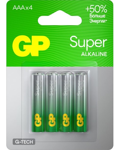 GP Super Alkaline 15A AA (GP 15AA21-2CRSBC4), упак. 4 шт. БЛИСТЕР. Алкалиновые батарейки. GP Batteries в Великом Новгороде