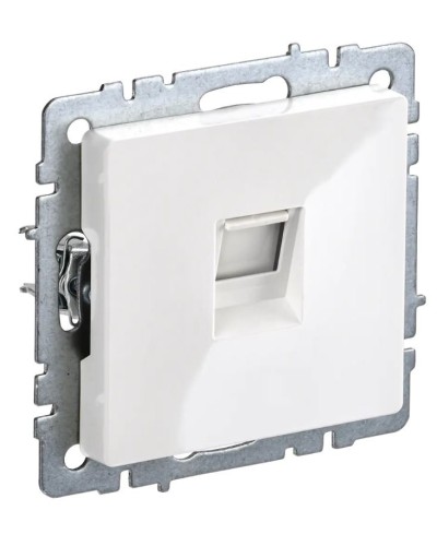 Розетка RJ45 РК10-БрБ кат.5E, белая BRITE (BR-K10-1-K01). Розетка компьютерная. IEK в Великом Новгороде
