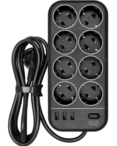 SP-08 USB03AB 1,8 M. Сетевой фильтр. POWERCOM в Великом Новгороде