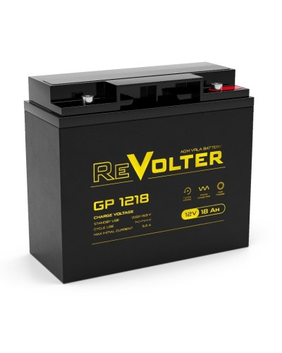 Revolter GP 1218. Аккумулятор автомобильный герметичный свинцово-кислотный. Revolter в Великом Новгороде