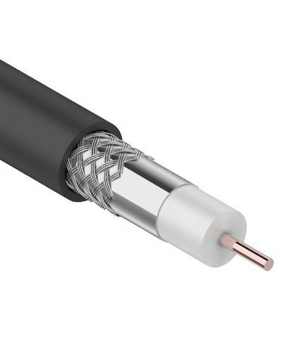 RG-6U, 75 Ом, CCS/Al/Al, 64%, 100 м OUTDOOR. REXANT (01-2202). Кабель коаксиальный радиочастотный. Rexant в Великом Новгороде