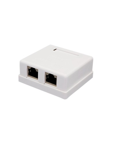 Розетка настенная RJ-45, 8P8C, Cat.6, 2 порта FTP (10-0353): Компьютерная розетка в Великом Новгороде
