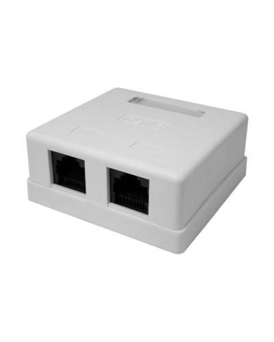 Розетка настенная RJ-45, 8P8C, Cat.6, 2 порта UTP (10-0310): Компьютерная розетка в Великом Новгороде