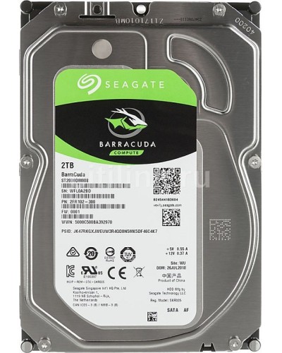 HDD 2000 GB (2 TB) SATA-III Barracuda (ST2000DM008). Жесткий диск (HDD) для видеонаблюдения. Seagate в Великом Новгороде