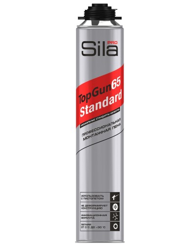 Пена монтажная Sila Pro TopGun 65 STANDARD, 850 мл. Пена монтажная профессиональная. Sila в Великом Новгороде