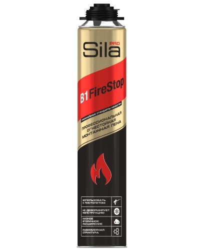 Пена огнестойкая Sila Pro B1 Firestop, 750 мл: Пена монтажная профессиональная в Великом Новгороде