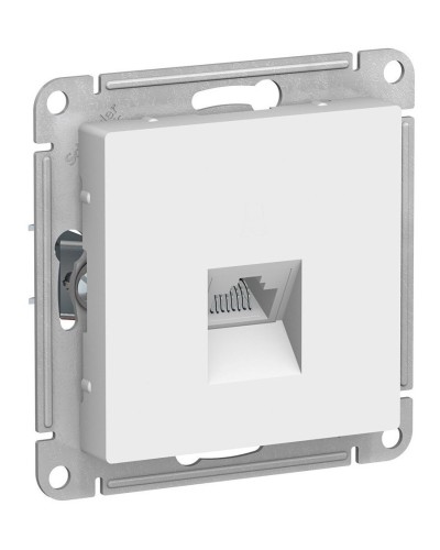 AtlasDesign розетка RJ45, кат. 5Е, 1-местная, скрытой установки, механизм, белый (ATN000183). Розетка компьютерная. Systeme Electric в Великом Новгороде