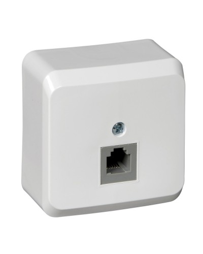 Этюд розетка RJ11 1-местная, о/у, белый (TELA-001B). Розетка телефонная. Systeme Electric в Великом Новгороде