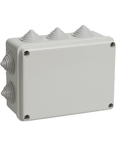 Коробка ОП 190х140х70мм, крышка, IP55, 10 гермовводов (SQ1401-1244). Распаячная коробка. TDM ЕLECTRIC в Великом Новгороде