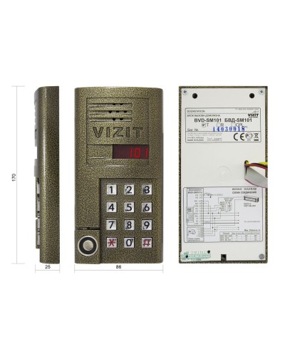 БВД-SM101T. Вызывная панель аудиодомофона. VIZIT в Великом Новгороде