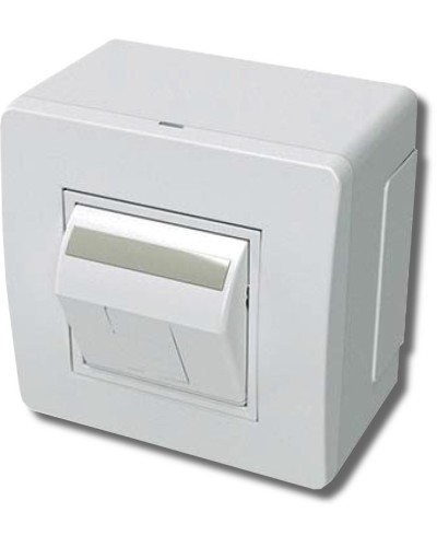 Коробка в сборе с 1 розеткой RJ45, кат.5е, белая (10665): Коробка в сборе в Великом Новгороде