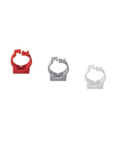 Ecoplast держатель с защелкой для труб D25, АБС, красный (50 шт) (49625-50). Держатель с защелкой для аспирационной системы. Экопласт в Великом Новгороде