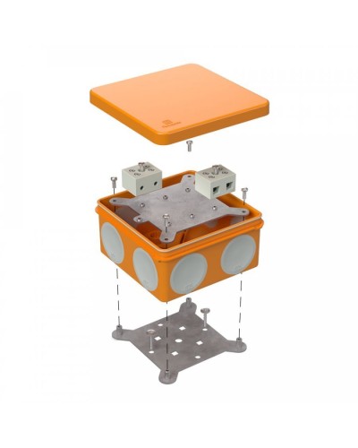 Коробка огнестойкая 60-0300-FR6.0-4 Е15-Е120 100х100х50. Коробка огнестойкая для открытой установки. Промрукав в Великом Новгороде