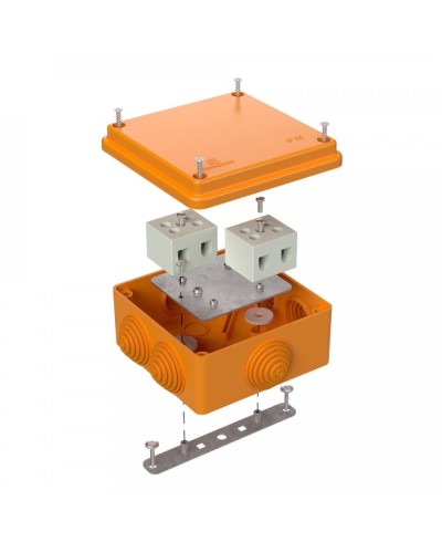 Коробка огнестойкая 100х100х50 для о/п (40-0300-FR10.0-4). Коробка огнестойкая для открытой установки. Промрукав в Великом Новгороде